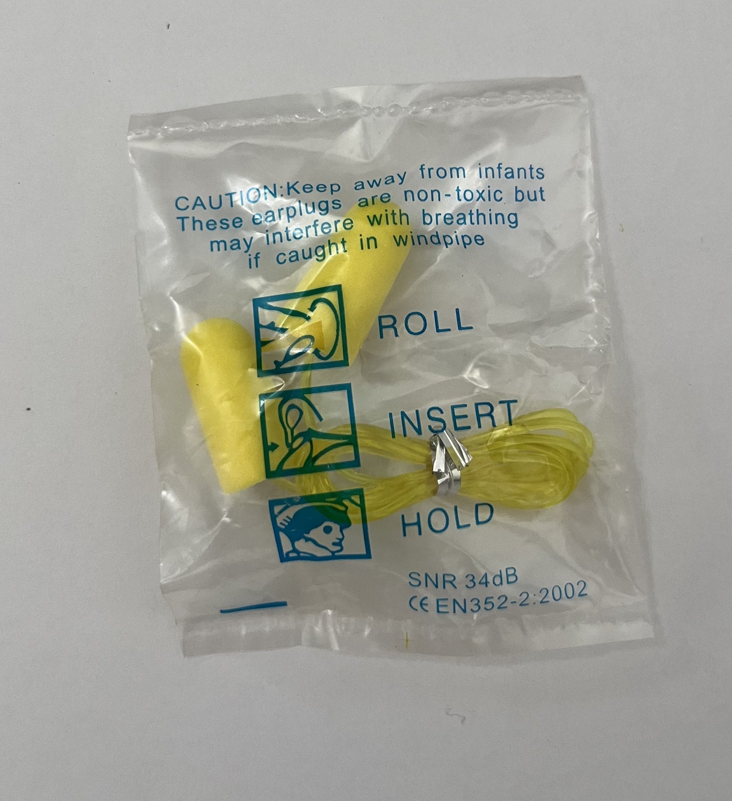 Yellow Corded Foam Bullet Earplugs (10pcs)