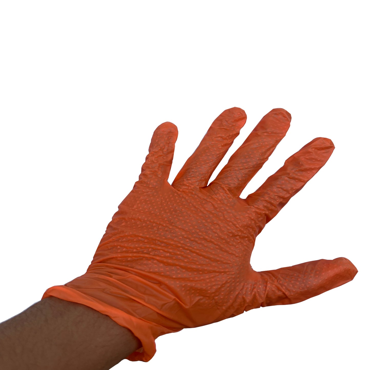 Orange Disposable Nitrile Powder Free Gloves (50pcs)