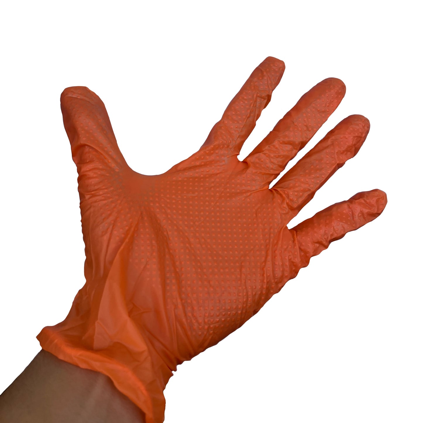 Orange Disposable Nitrile Powder Free Gloves (50pcs)