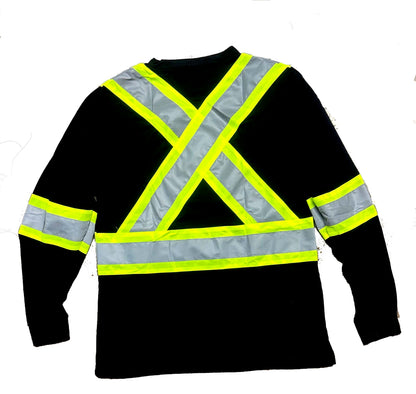 Black Reflective Long Sleeve Safety Shirt