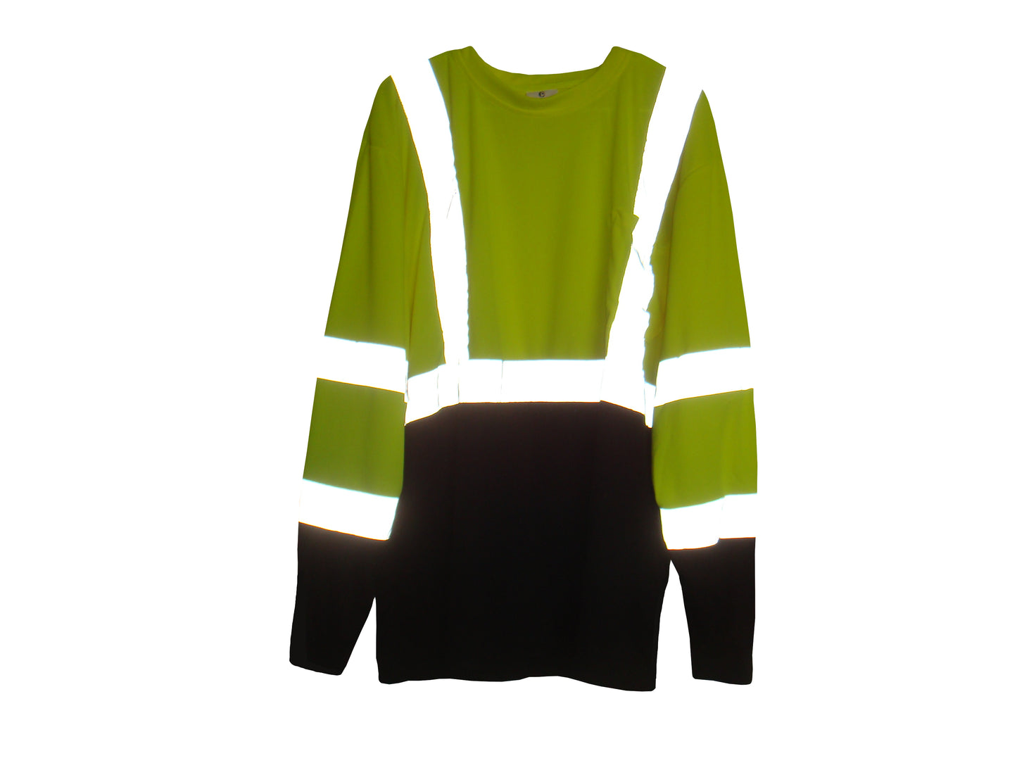 Yellow & Black Reflective Long Sleeve Safety Shirt