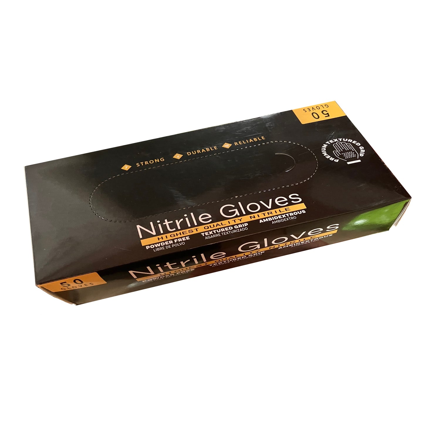 Orange Disposable Nitrile Powder Free Gloves (50pcs)